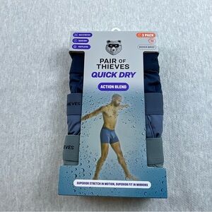 Pair Of Thieves Quick Dry Men’s Boxer Briefs 3 Pack Lightweight size: Medium New